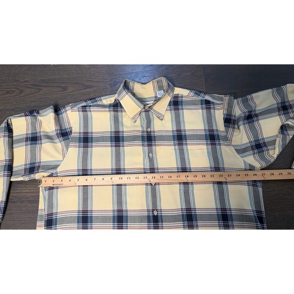 Viyella Mens XL Plaid Button Down Shirt Long Sleeve Cotton Wool Blend Casual - Picture 5 of 6